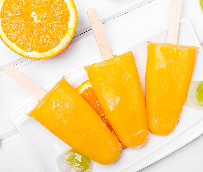 Orange Ice Lolly Recipe - NUNU (Nutrition and Nurture)