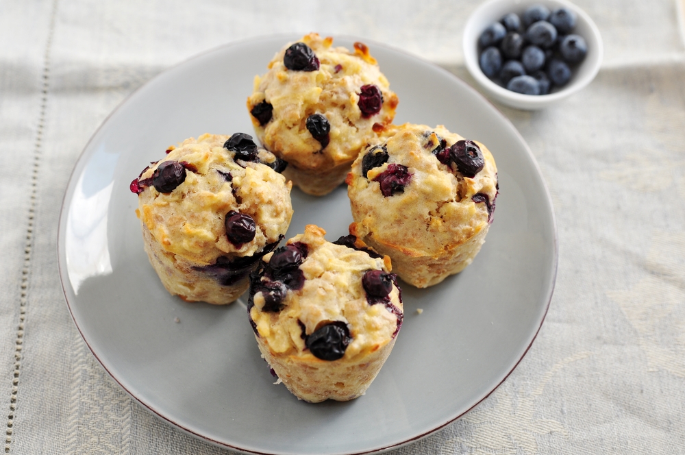 Fun Baked Blueberry Oatmeal Cups For Kids